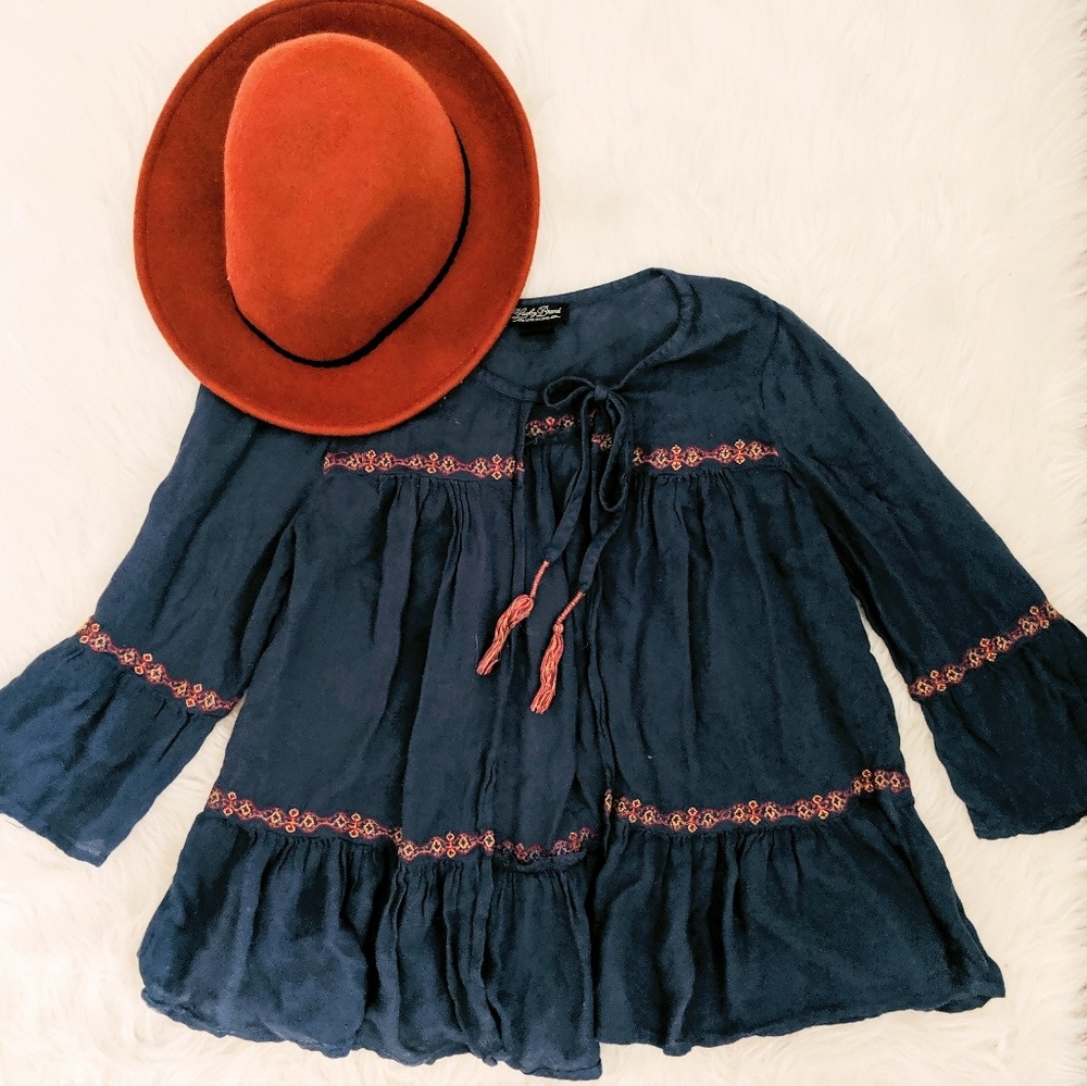Lucky Brand embroidered top